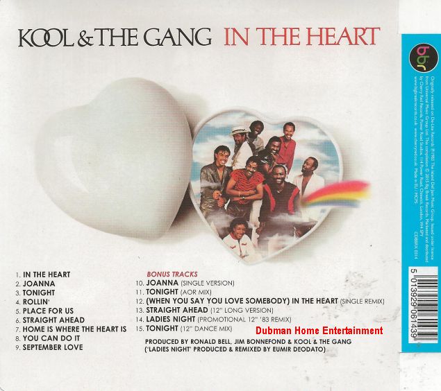Kool & The Gang In The Heart bbr 344 Dubman Home Entertainment